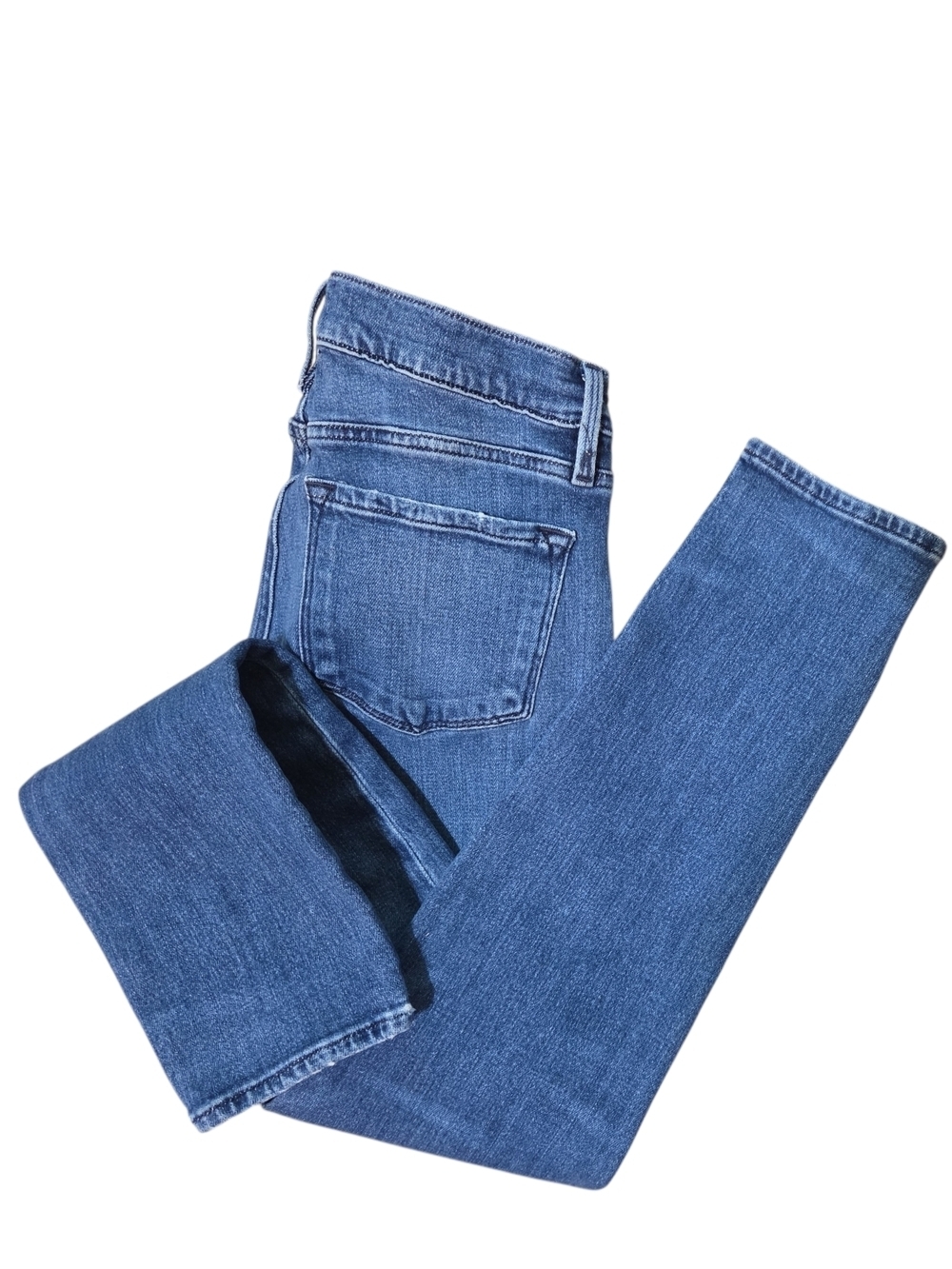 Frame Denim Slim Mid Rise Blue Skinny Jeans "Le Garcon" Size 24